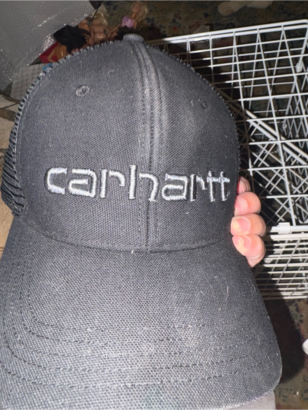 Carhartt Black Logo Mesh Back Trucker Hat